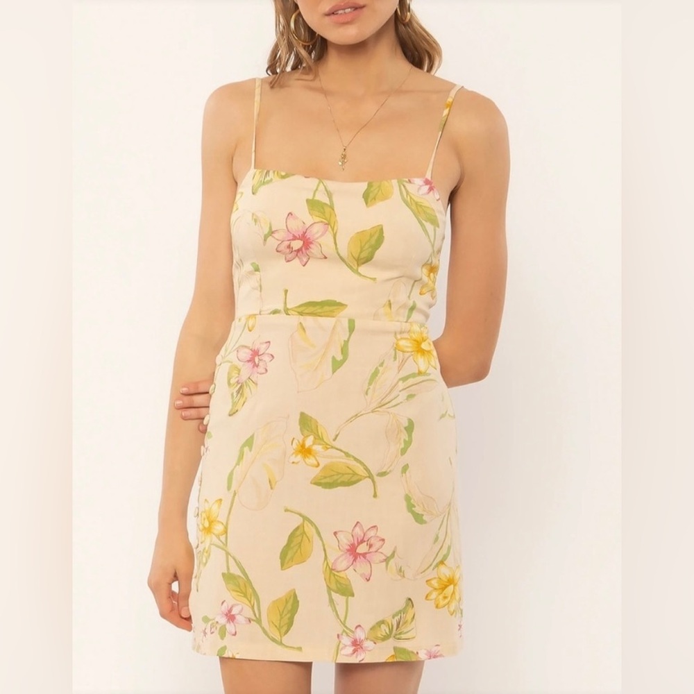AMUSE SOCIETY floral cute mini dress M